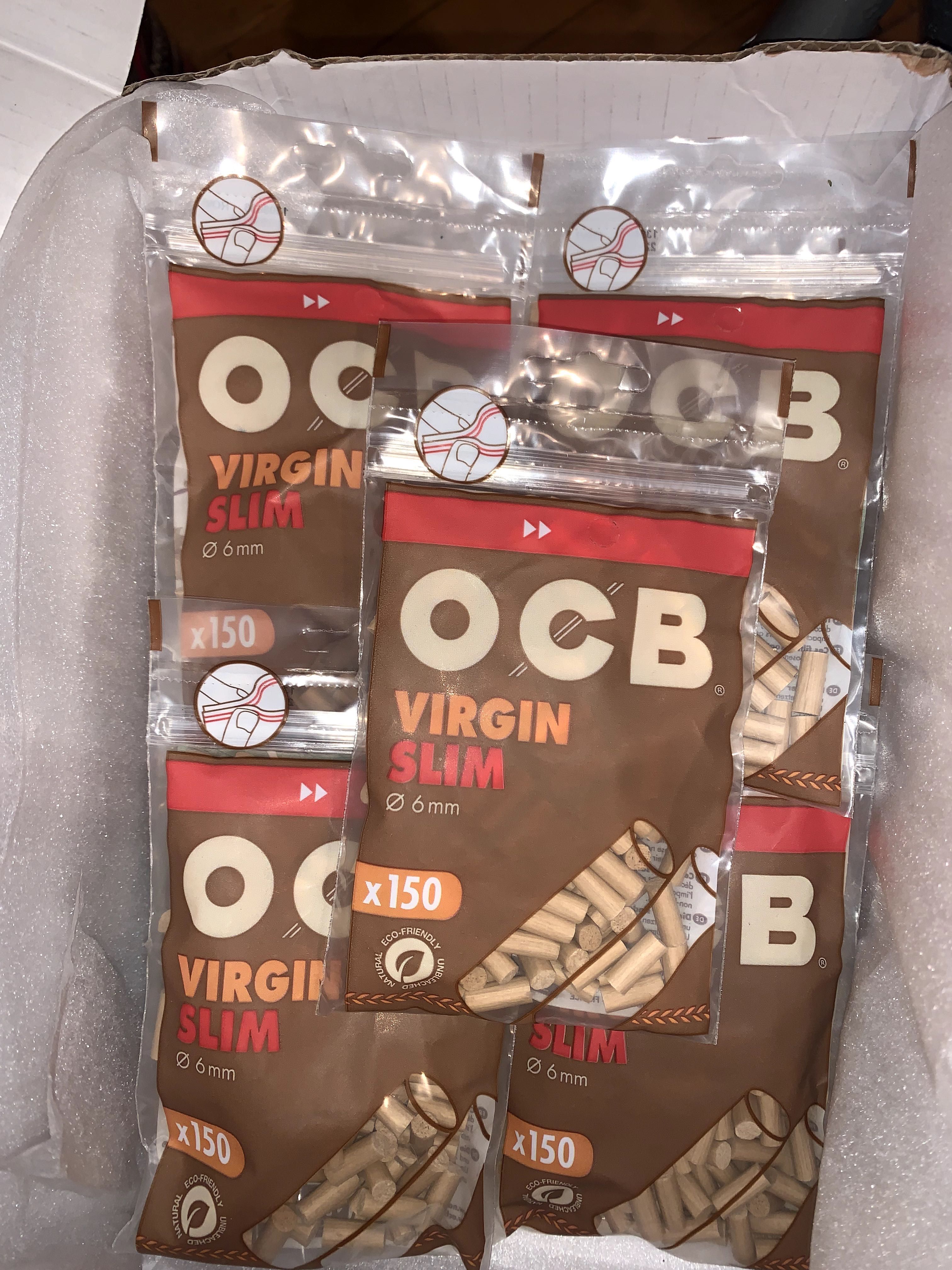 Filtry ocb slim 6 mm , 8 opakowań 1200 sztuk.