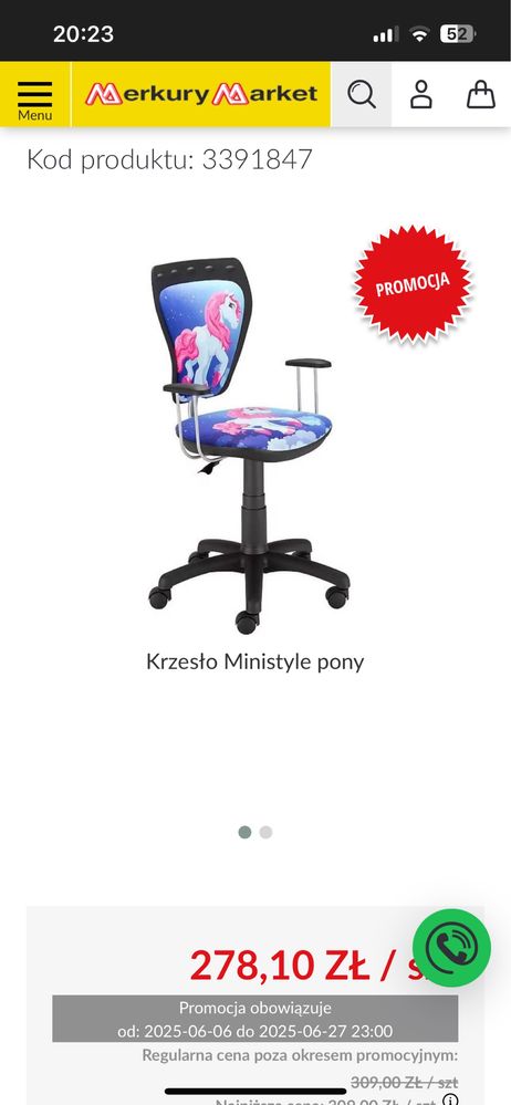 Piekne krzeslo obrotowe