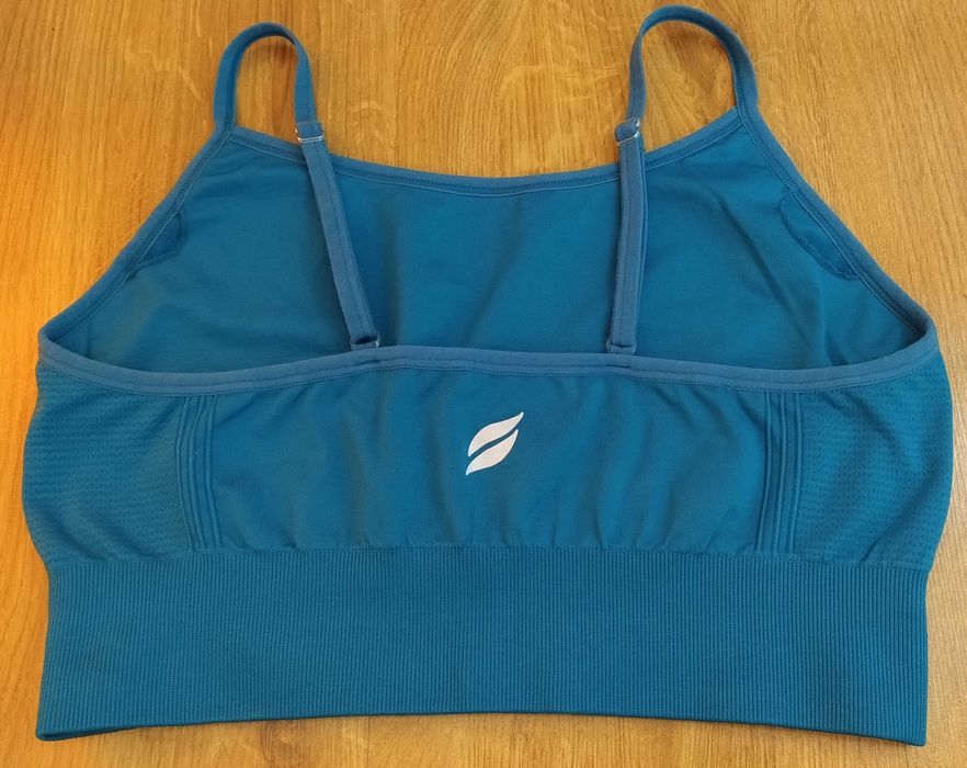 Nowy top, biustonosz sportowy bezszwowy, Oceanic-Morski, rozm. S/M.