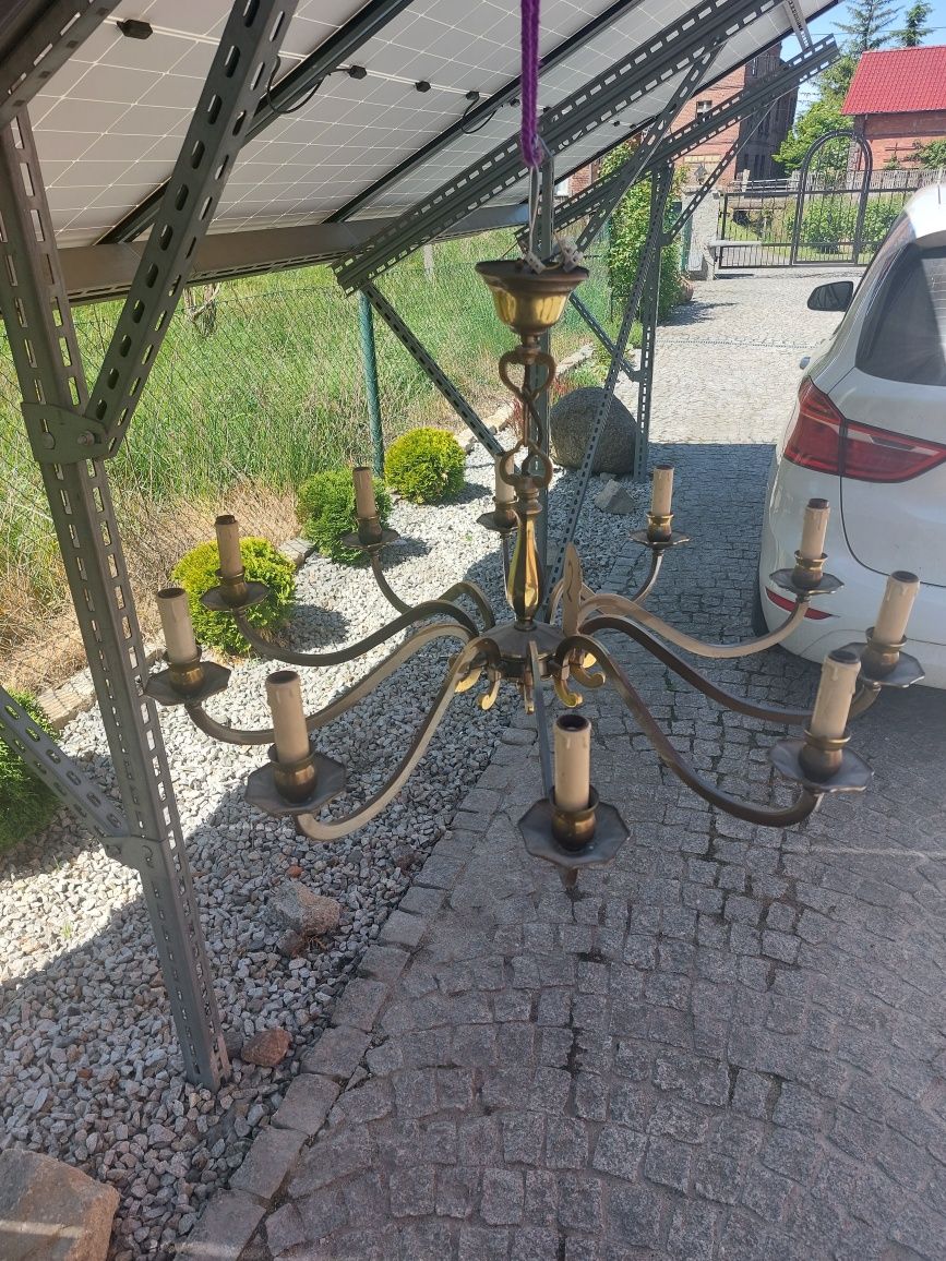 Sprzedam żyrandol mosiężny