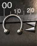 #Septum #piercing 1 szt ze stali  #chirurgiczna #12mmx1.6mm +2 szruby