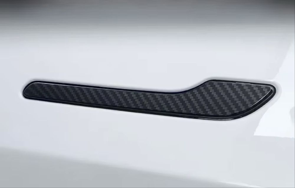 Карбонові накладки наклейки на ручки tesla 3 / Y декор