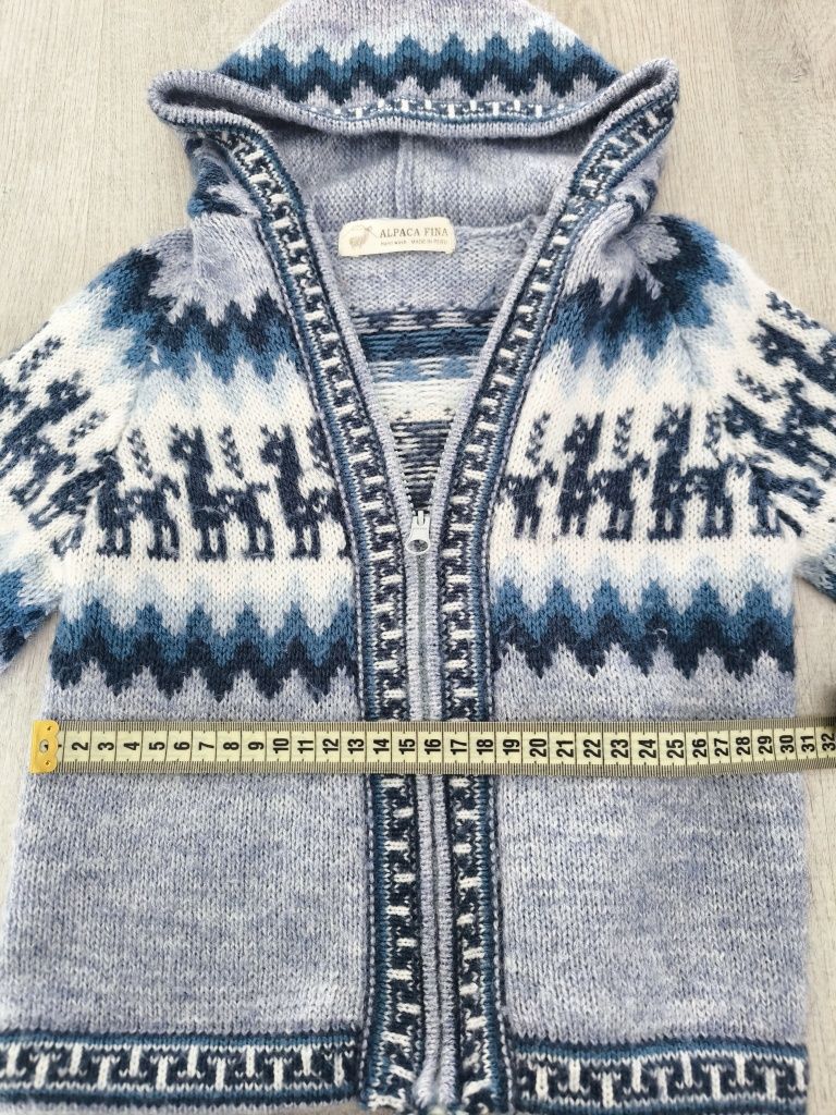 Orginalny sweterek baby alpaka z Peru
