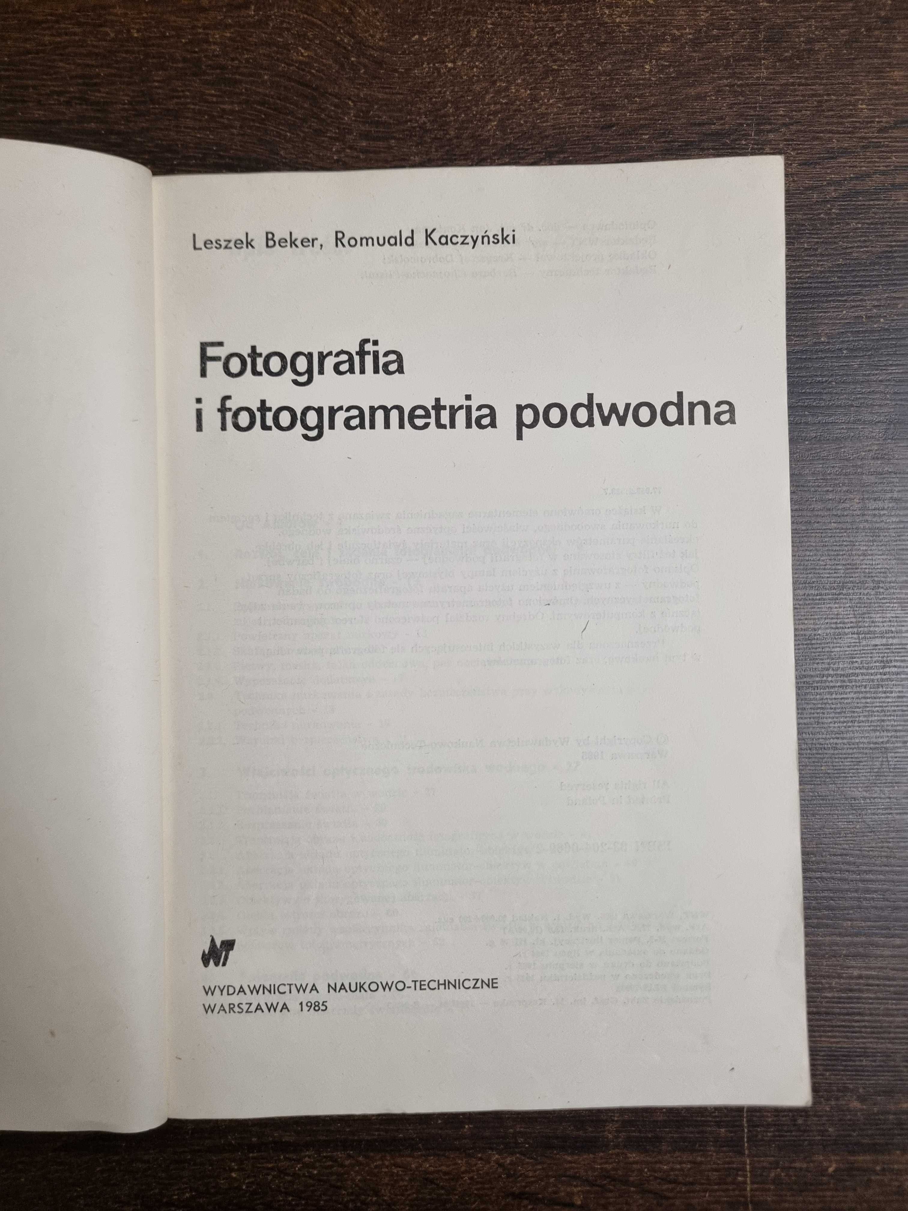 Fotografia i fotogrametria podwodna Beker Kaczyński
