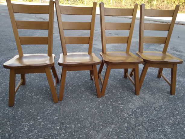 Komplet 6 krzeseł krzesła drewniane dębowe solidne masywne FV DOWÓZ
