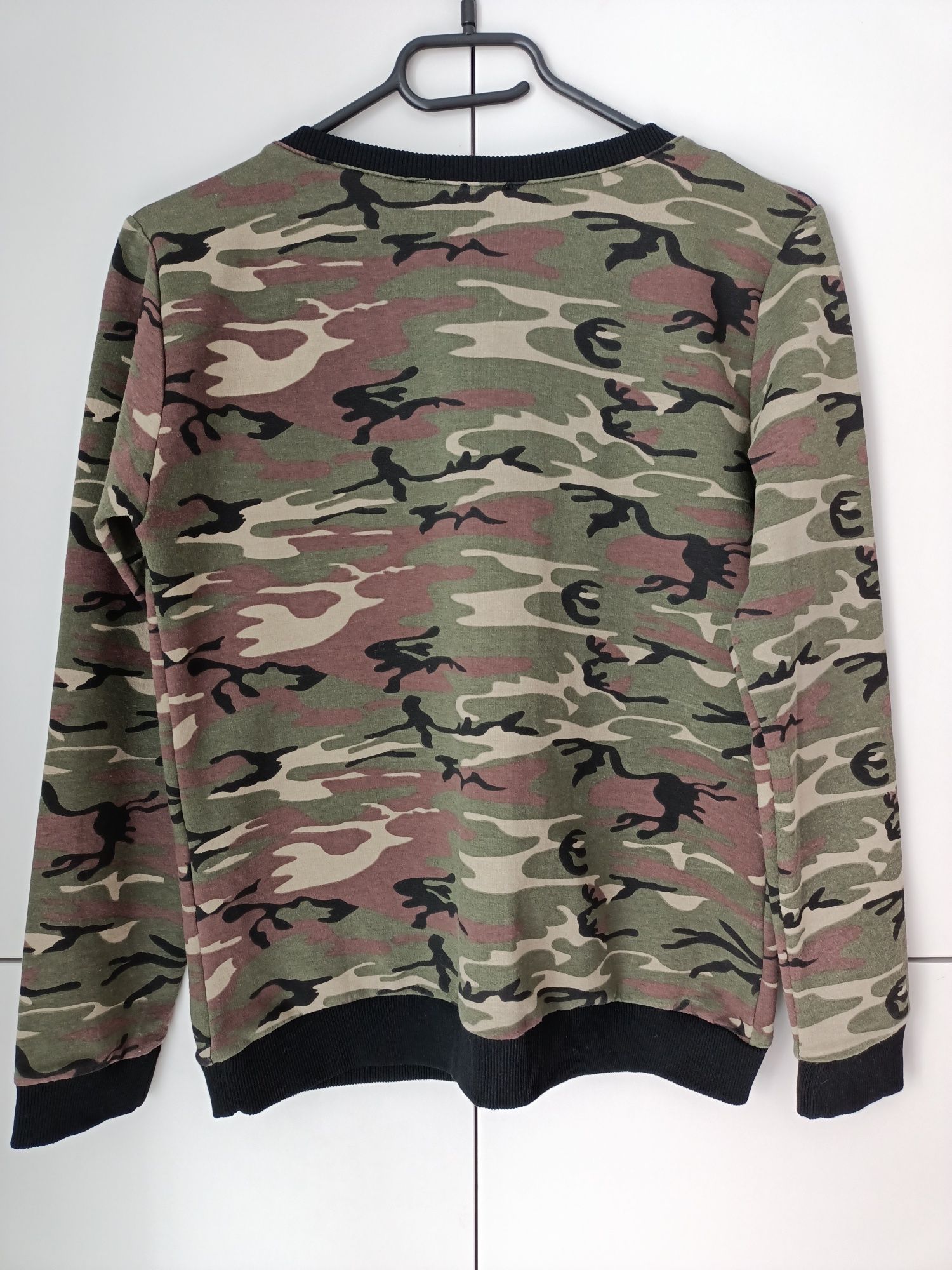 Komplet dresowy moro, khaki. Bluzka dresowa, spodnie dresowe