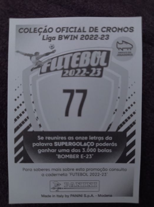 Cromos Caderneta Panini liga 22/23