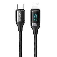 Usams Kabel USB-C na Lightning 20W PD Fast Charge 1.2M LED