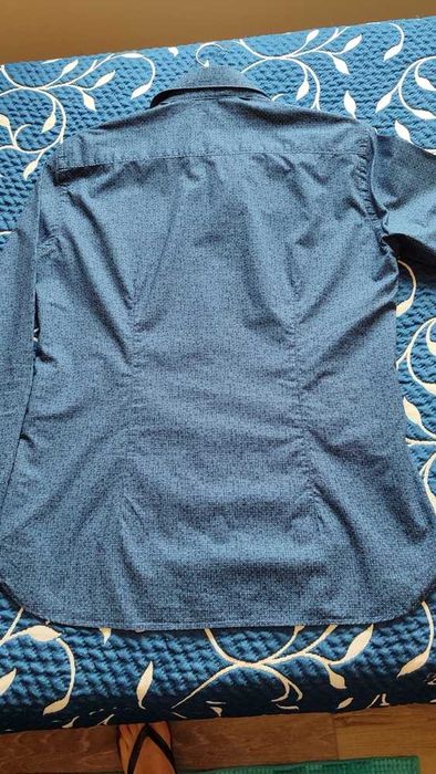 Camisa Azul Homem Mango | Tamanho XS | Slim Fit