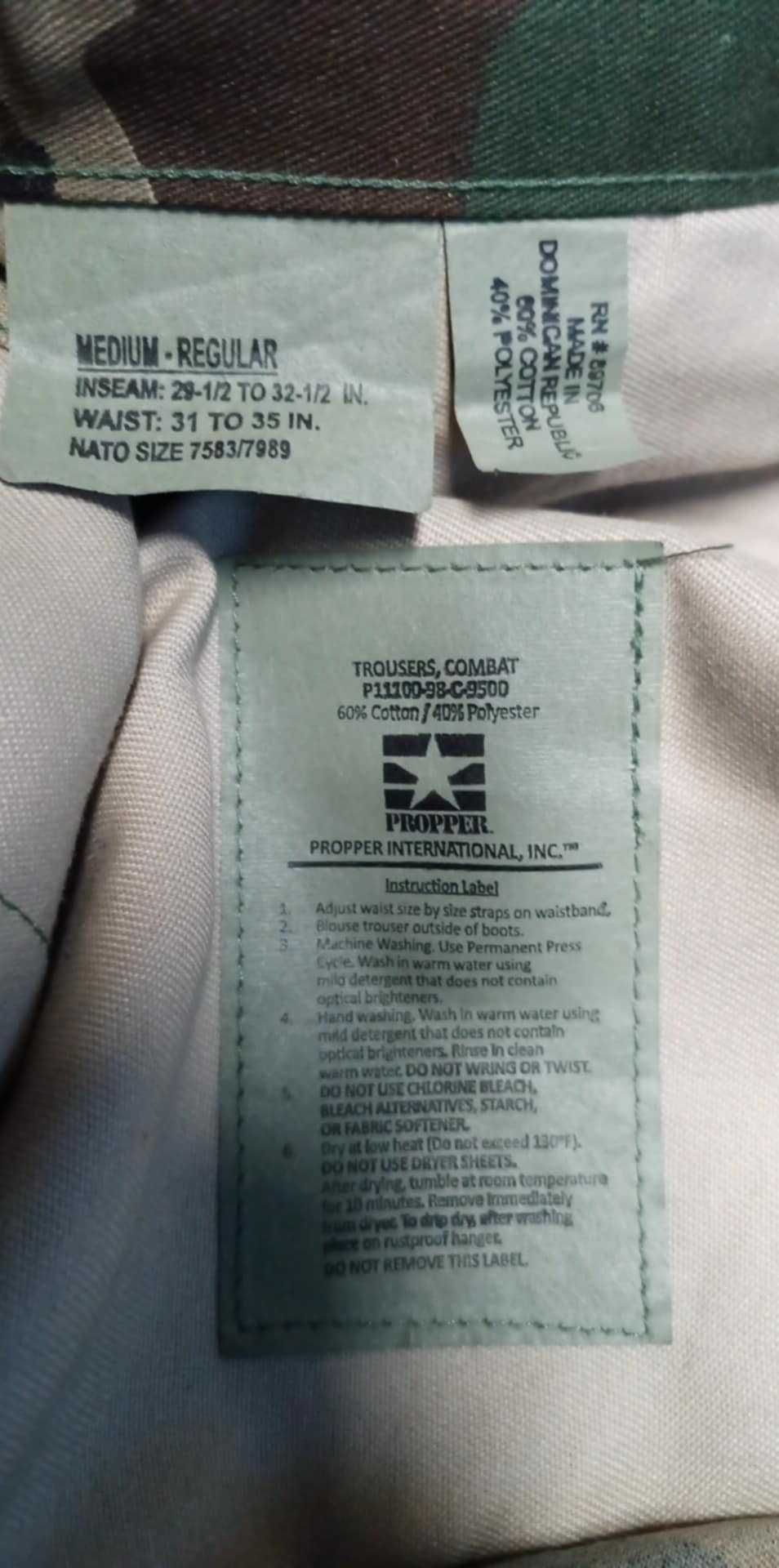 Spodnie Propper US.Army Woodland r.Medium Regular pas92