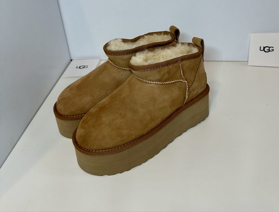 Уггі угги уги UGG Classic Ultra Mini Platform Chestnut.