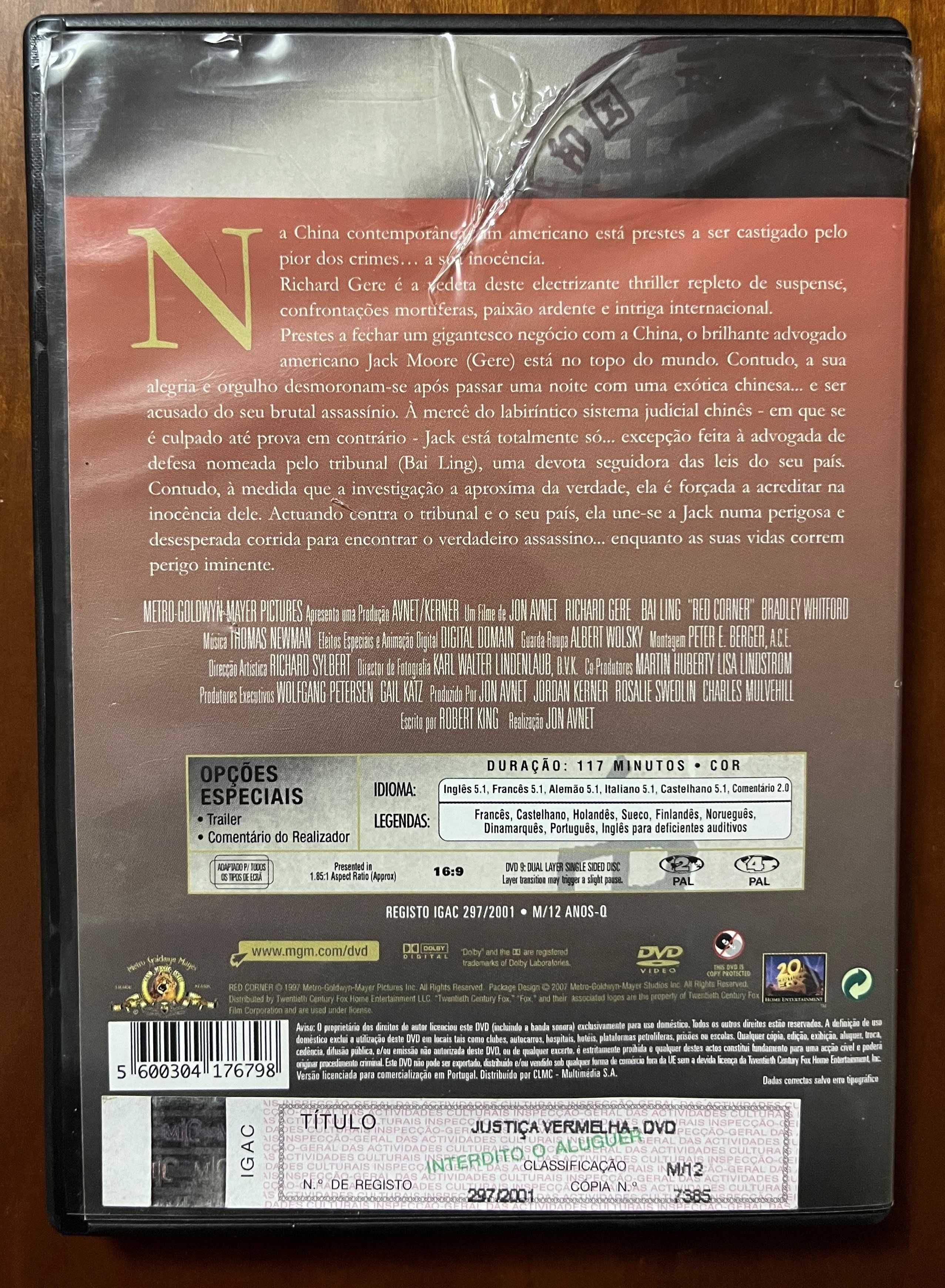 DVD "Justiça Vermelha" de Jon Avnet