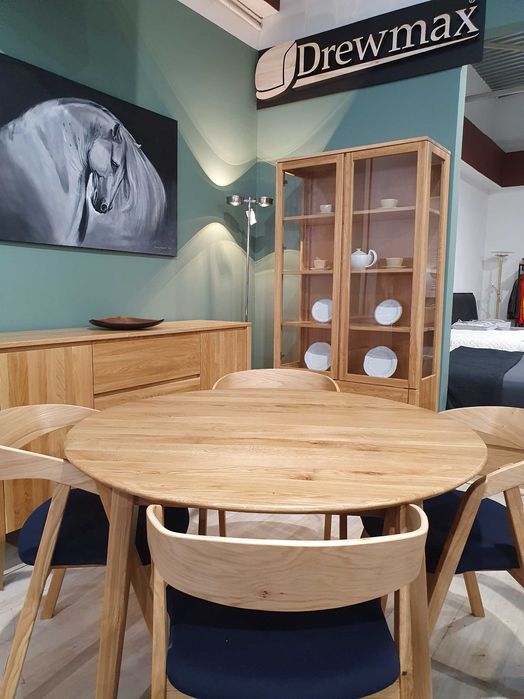 STÓŁ DĘBOWY DREWMAX ST 392 rozkładany kolekcja RETRO Promocja