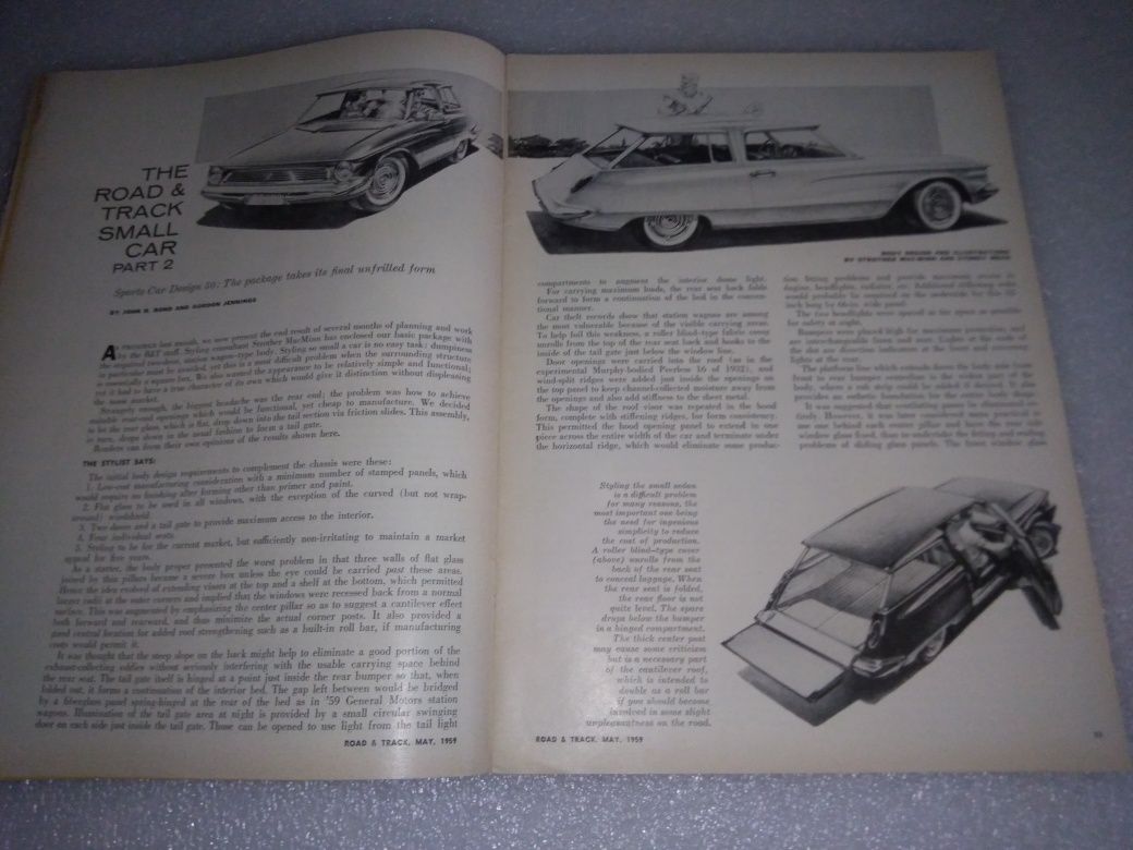 Antiga e Rara Revista Road & Track Aston Martin de 1959