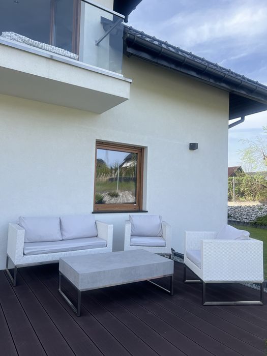 Meble ogrodowe beliani rattan