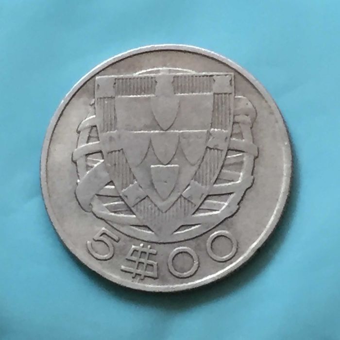 5 escudos 1934 - prata