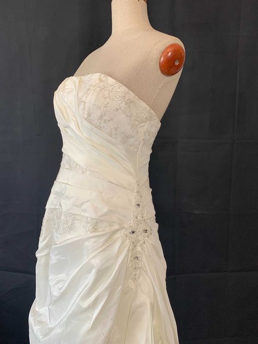 Nowa Suknia Ślubna 44 46 XXL Empire Linia A Wytworna Zjawiskowa Biała