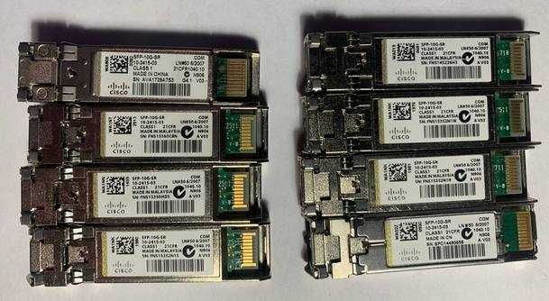 Оптические модули (трансиверы) Cisco SFP-10G-SR для GLC-T.
