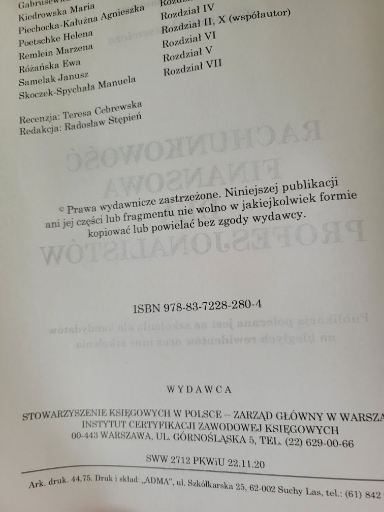 Rachunkowość finansowa dla profesjonalistów
Gabrusewicz Wiktor(red.)