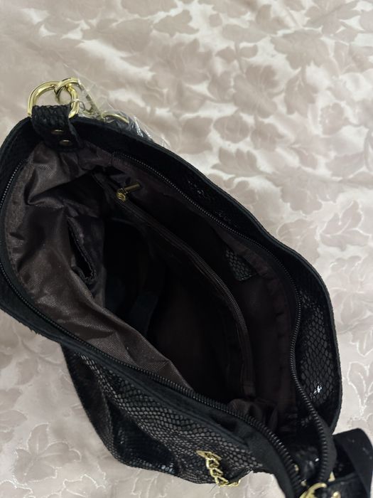 Жіноча шкіряна сумка з лазерним напиленням