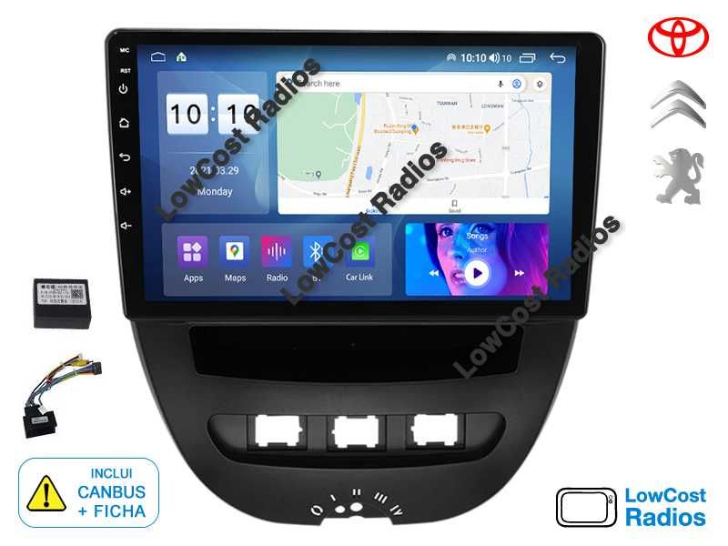 Auto Rádio GPS ANDROID | PEUGEOT 107, CITROEN C1, TOYOTA AYGO
