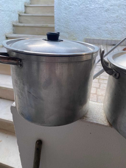Tachos e panela de inox