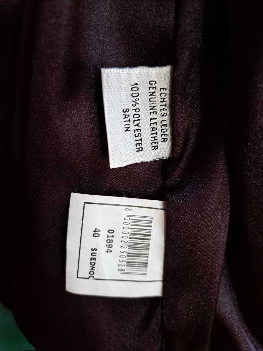 Куртка кожа Турции. Фиолетовая 40 р. Короткая. По спинке длина 50см. Ш