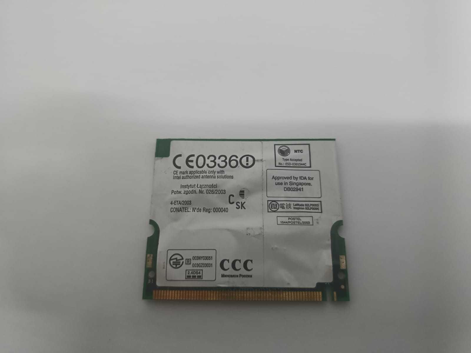 Oryginalna Karta WIFI intel WM3A2100 do Dell Latitude D600.