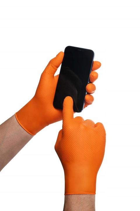 Rękawice Nitrylowe Mercator Gogrip Orange L 50 Szt