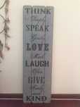 Quadro think love laugh
