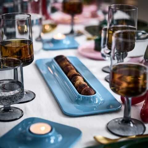 IKEA x Gustaf Westman VINTERFINT niebieski półmisek na klopsiki