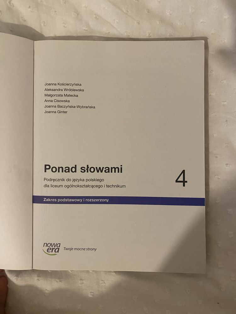 Ponad słowami 4 podstawa i rozszerzenie