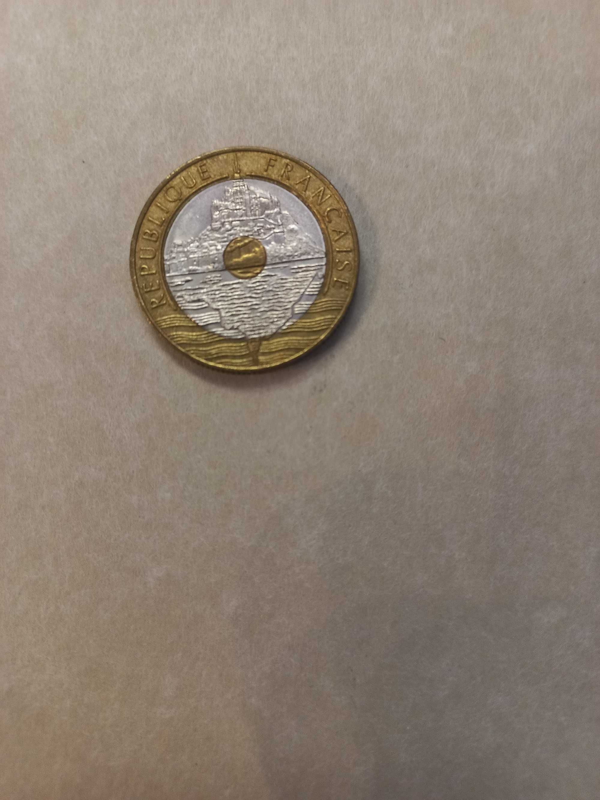 Монета медь франк антиквариат коллекция Франция