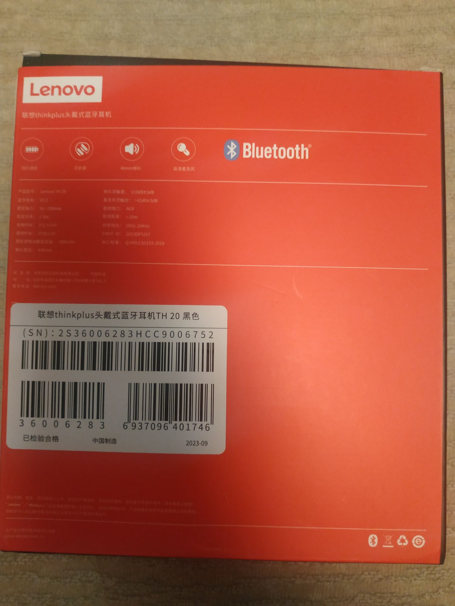 Headphones bluetooth Lenovo