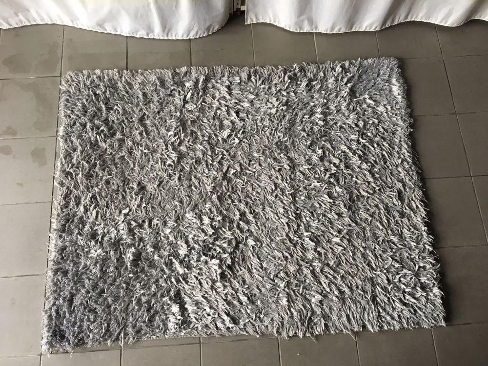 Tapete/Carpete Cinza Prata 120x160cm