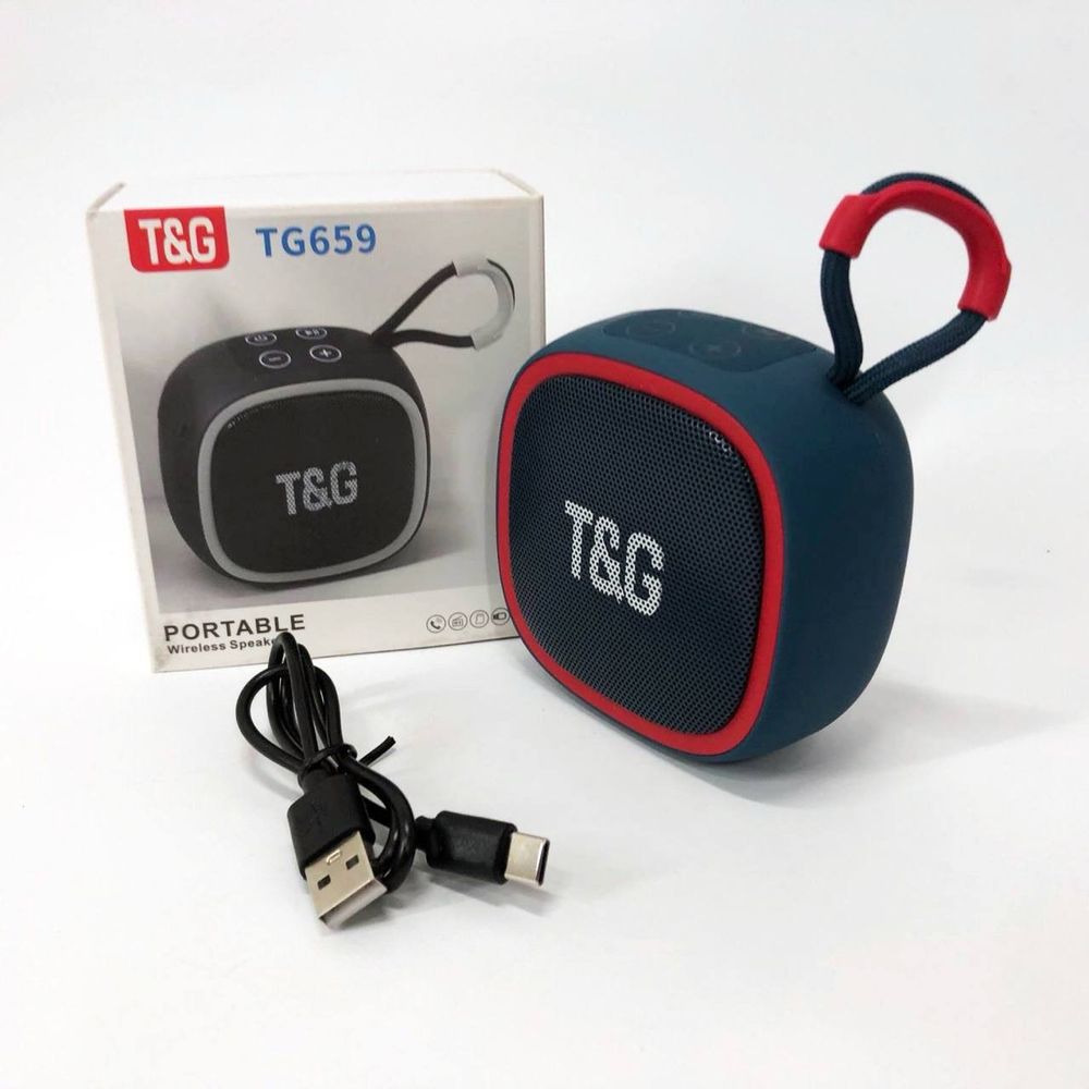 Bluetooth-колонка TG659 з ремінцем, Bluetooth колонка з підсвічуванням
