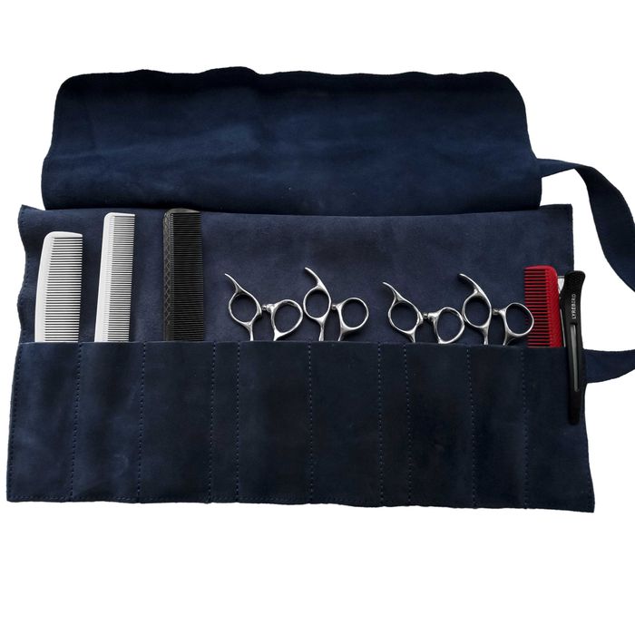 Чехол сумка парикмахерских ножниц стрижки волос инструмента кожаный
