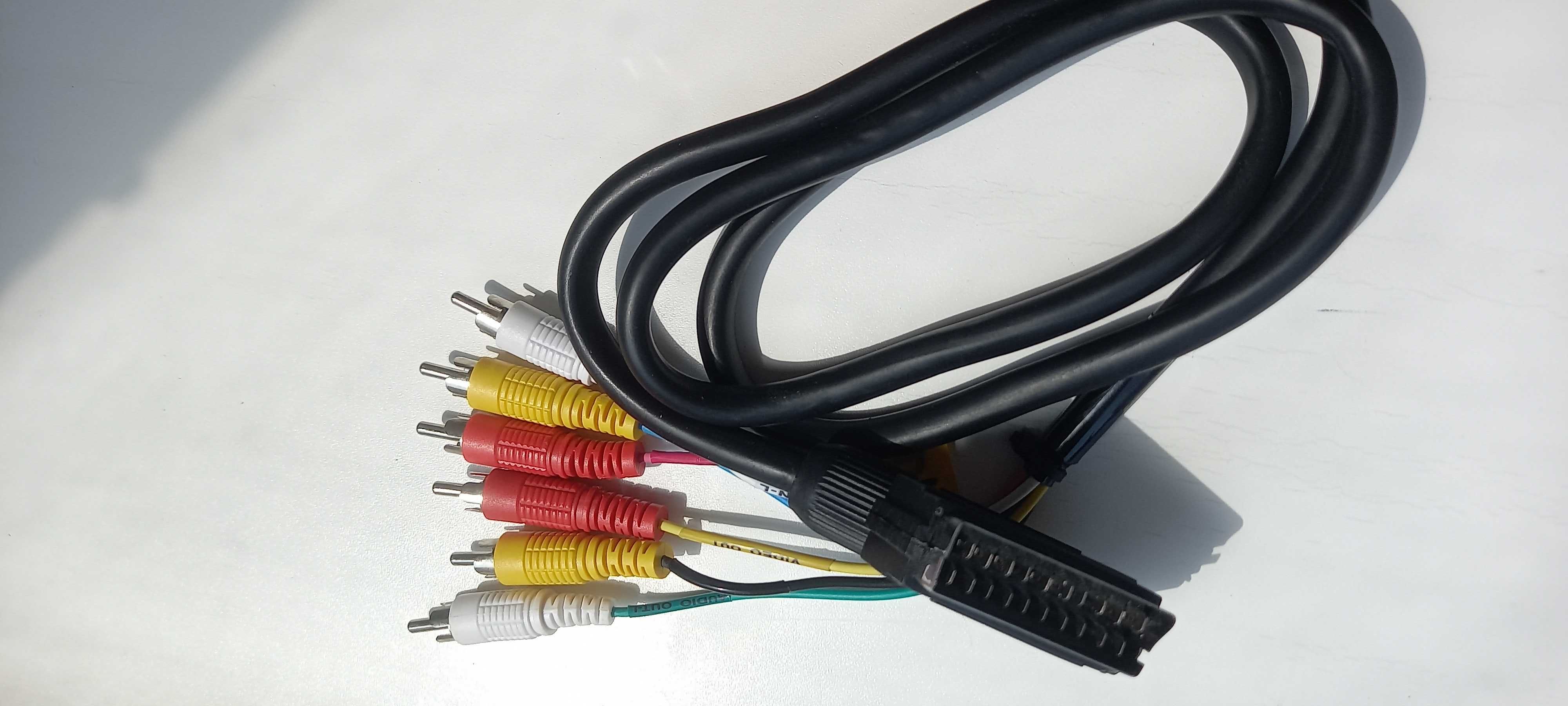 Кабель SCART (папа)-6RCA (папа), 1,5m,(НОВЫЙ)