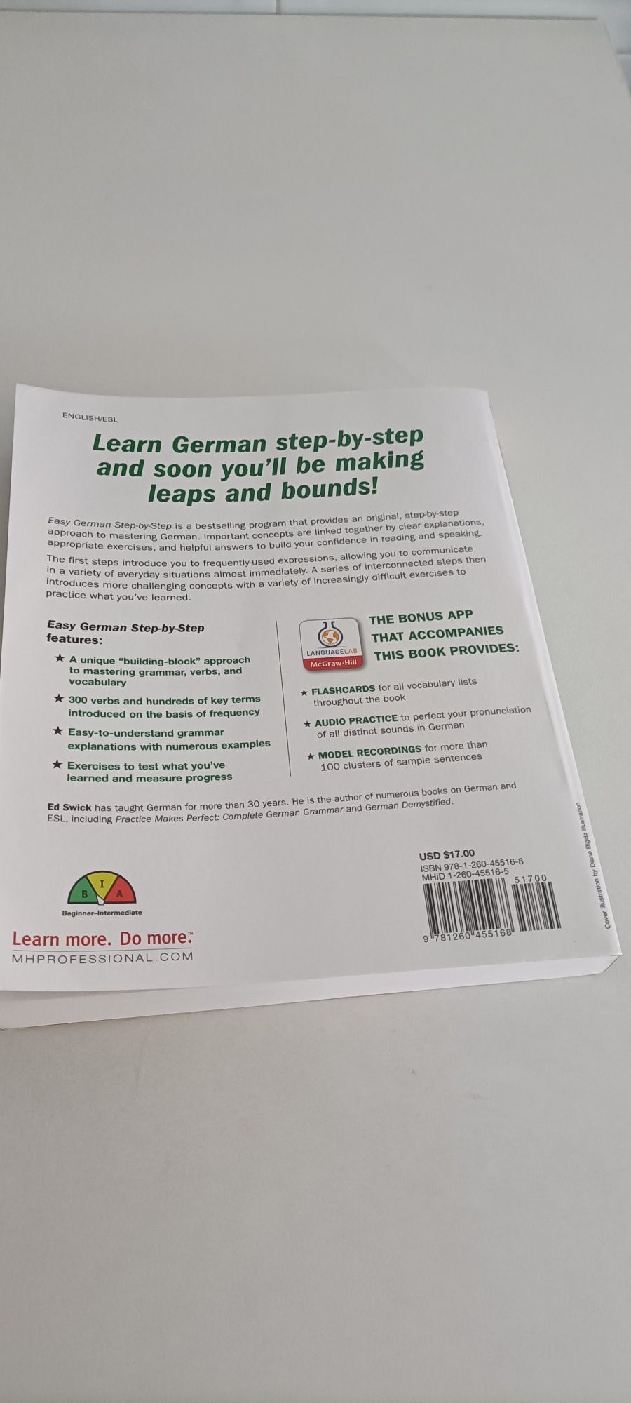 Livro de Alemão - Easy German Step-by-Step, McGraw Hill - NOVO