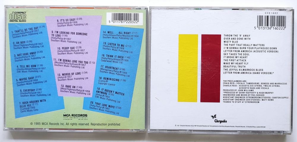 Buddy Holly, Proclaimers, Simon & Garfunkel, Paul Simon Фирменные CD