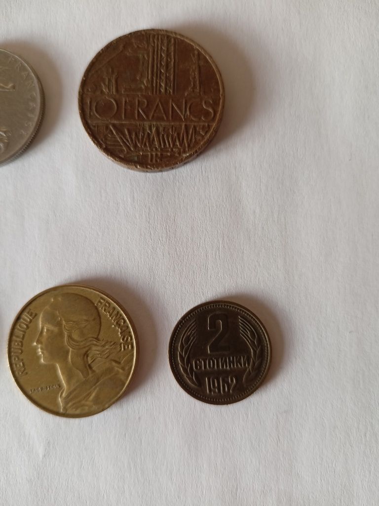 Kolekcjonerskie monety Francja Włochy Czechosłowacja Szwecja Bułgaria