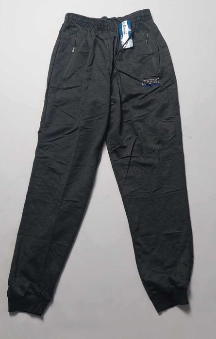 Spodnie męskie dresowe ściągacz grafit Dunauone Y-477 r M pas do 90 cm