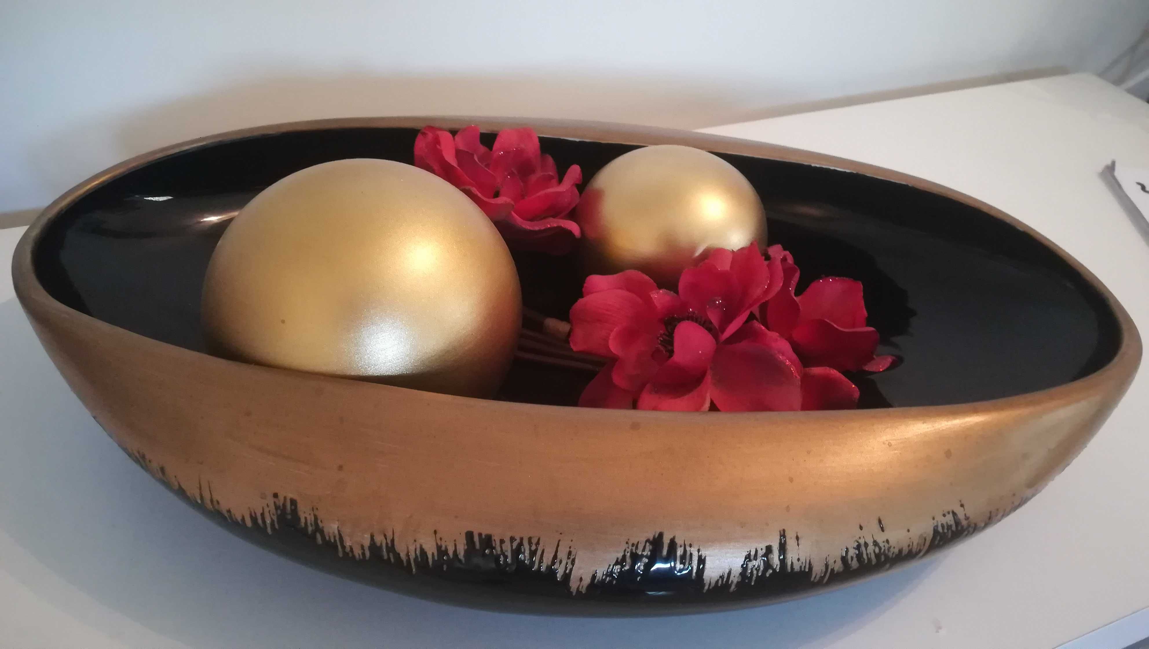 Centro de mesa peça decorativa dourada