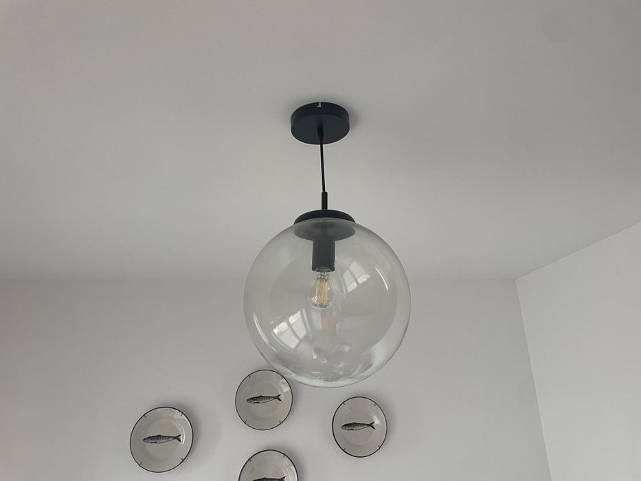 Candeeiro vidro preto