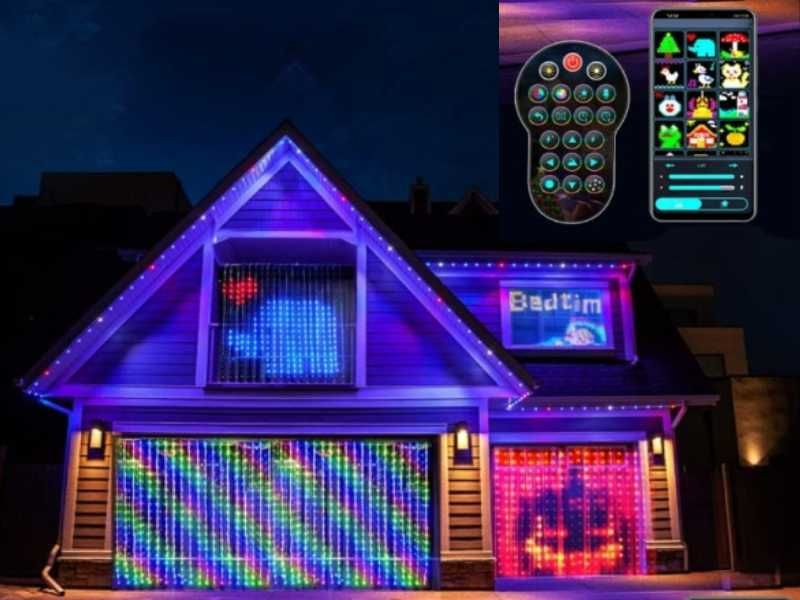 Sterowana KURTYNA LED własne wzory WISZĄCE światełka