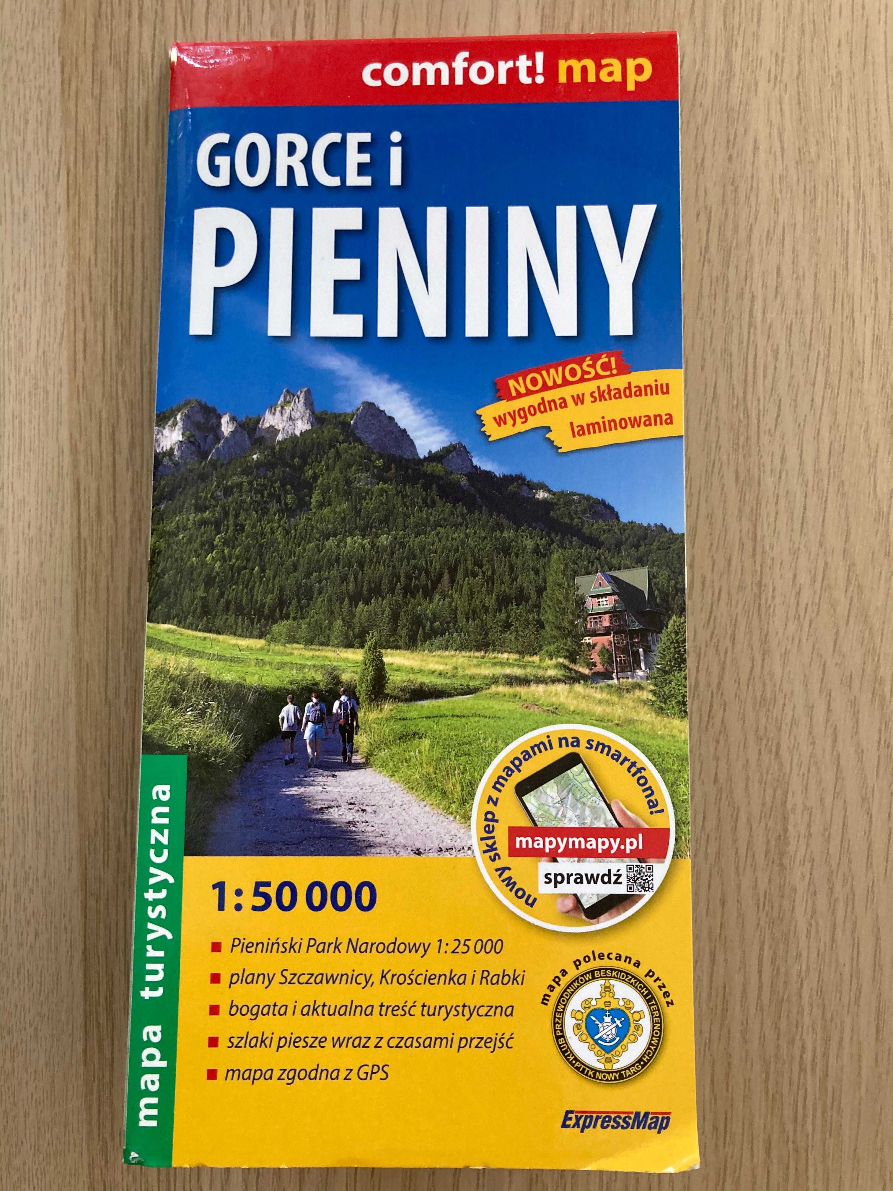 Gorce i Pieniny-Mapa laminowana