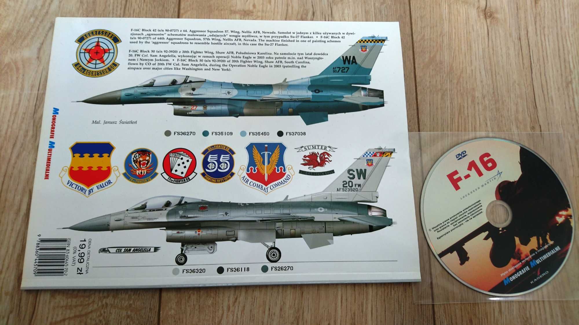 F-16 Lockheed Martin wydawnictwo KAGERO + płyta DVD