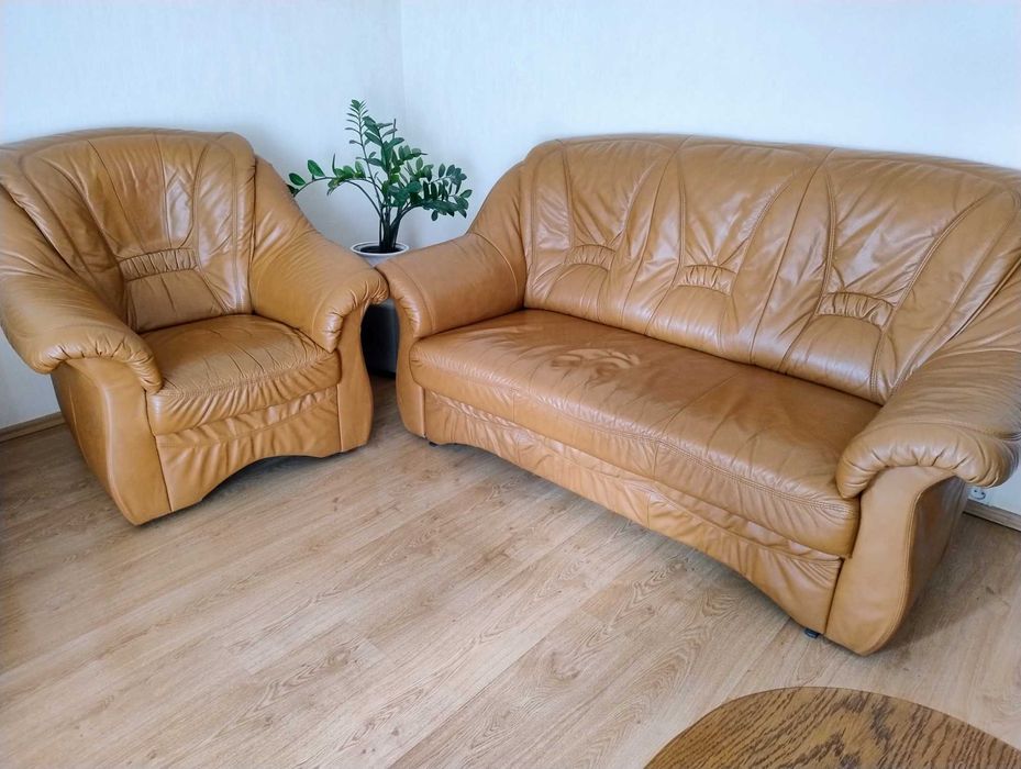 Kanapa z funkcją spania + fotel