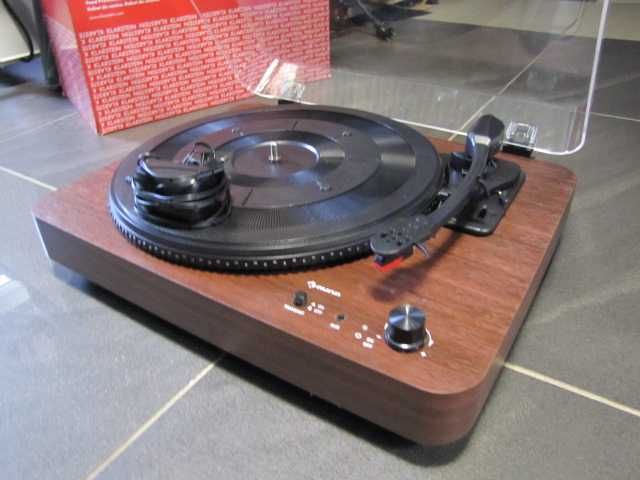 Gramofon retro Auna TT-Classic Light brązowy drewno winyl
