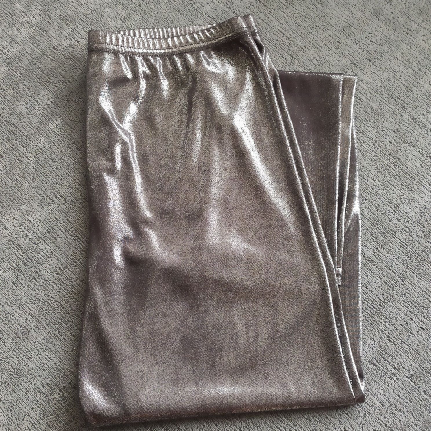 Legginsy 7/8 metaliczne